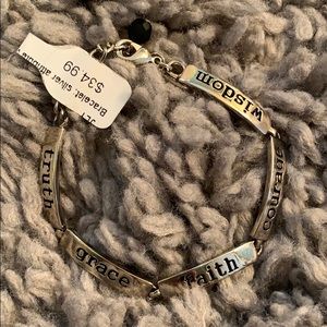 Truth, grace, faith, courage and wisdom bracelet